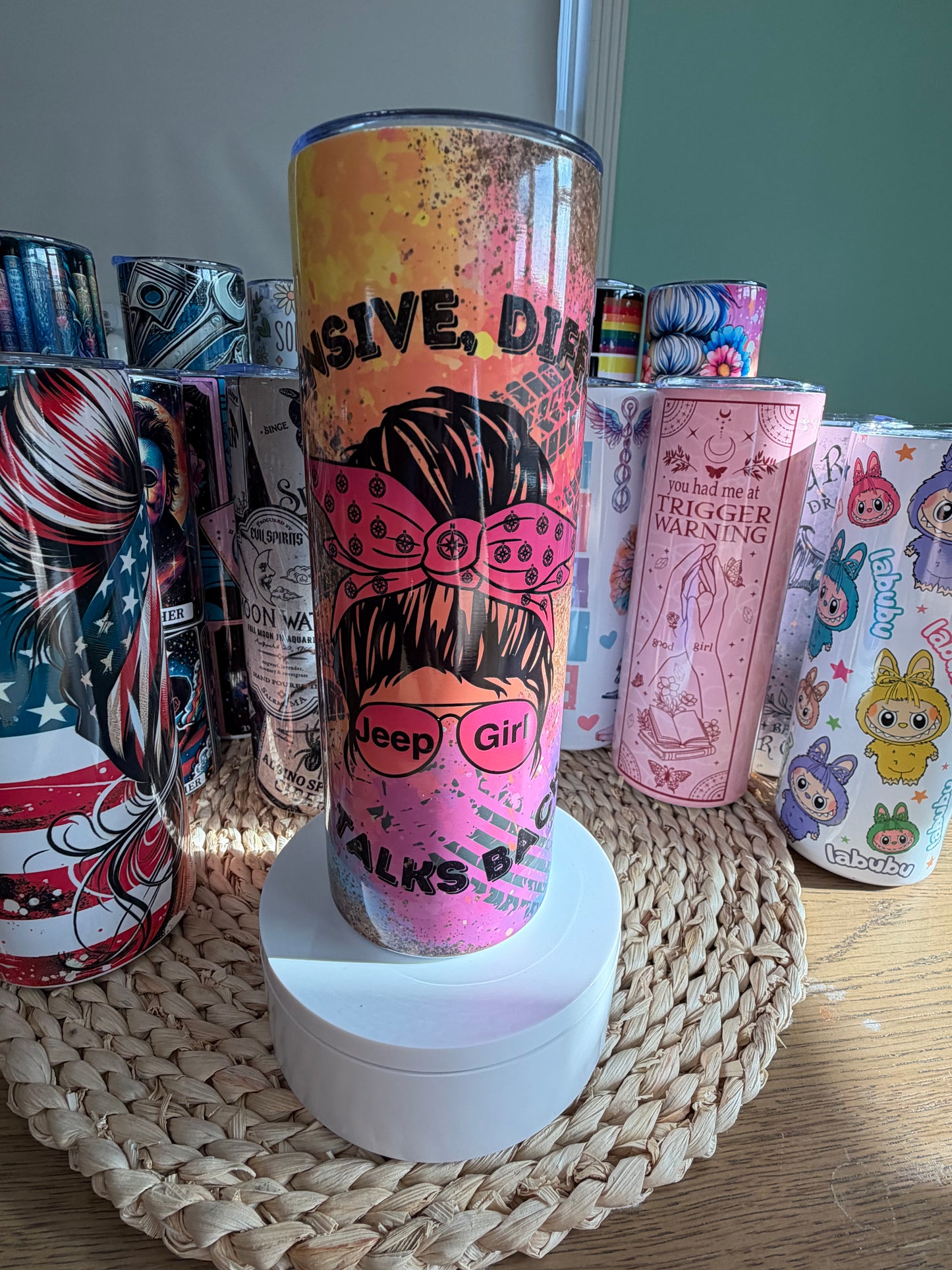 Expensive, Difficult & Talks Back 4x4 Girl 20 oz Skinny Tumbler