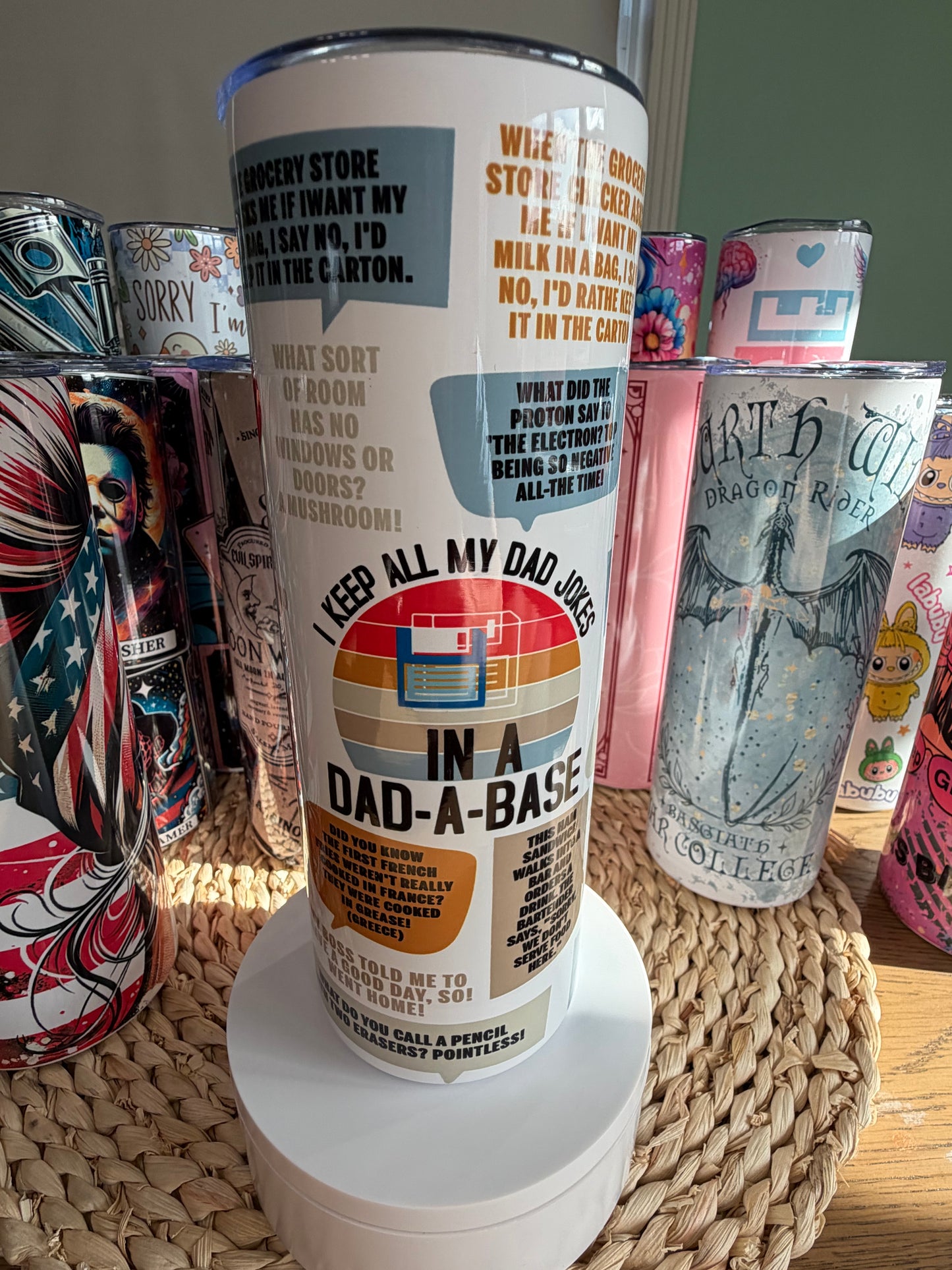 Dad Jokes Dad-A-Base 20 oz Skinny Tumbler