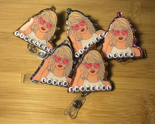 Taylor Swift inspired Badge Reel /Nurse/LPN/RN/Healthcare/ ID Holder / Alligator clip / retractable / 2” wide