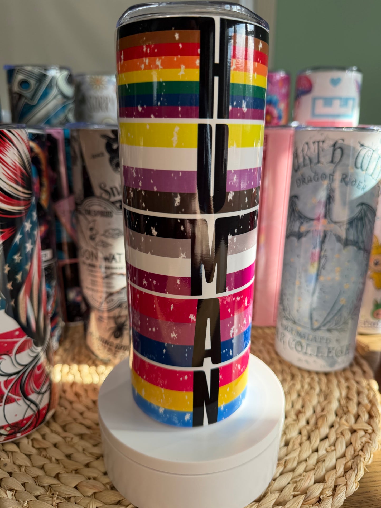 Human Inclusive Pride 20 oz Skinny Tumbler