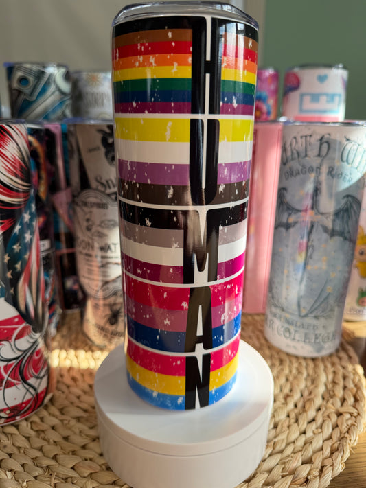 Human Inclusive Pride 20 oz Skinny Tumbler