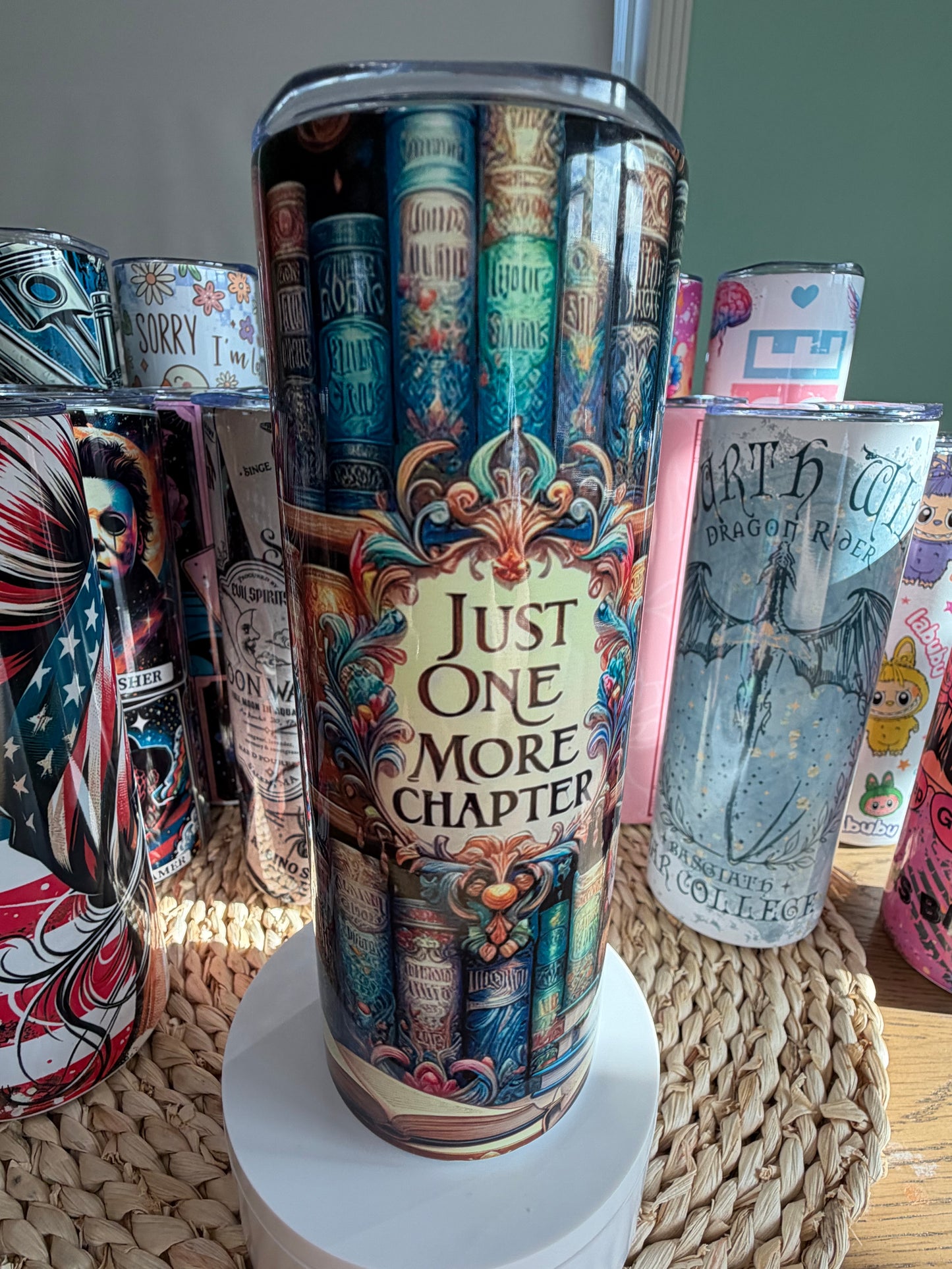 Just One More Chapter 20 oz Skinny Tumbler