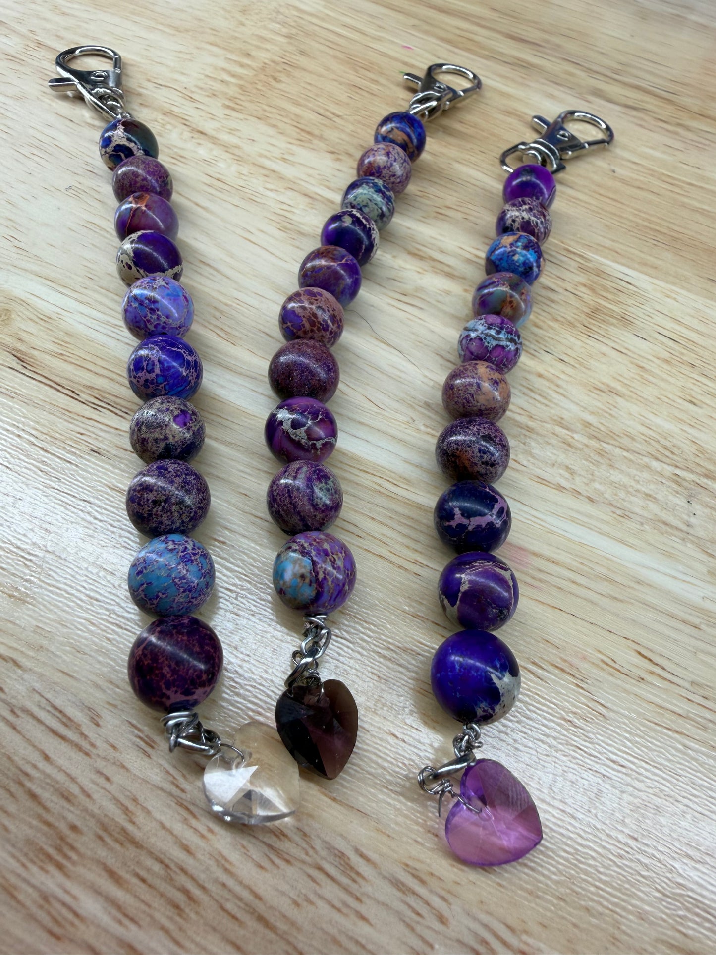 Natural Stone Dilation Beads - Galaxy Sea Sediment Jasper
