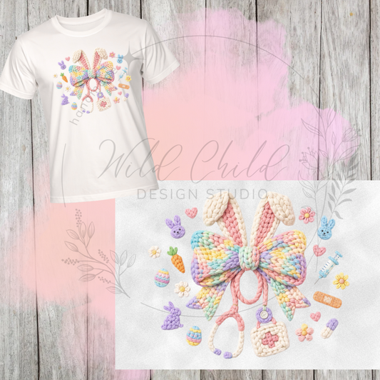 Easter Faux Yarn Healthcare Print