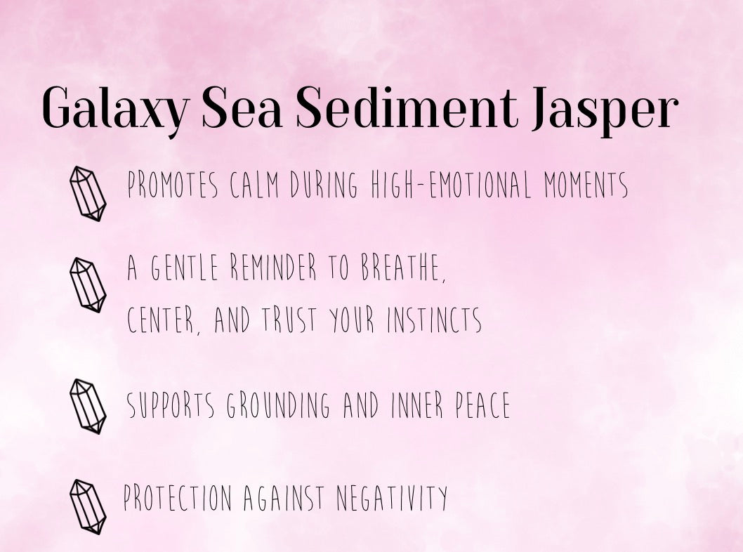 Natural Stone Dilation Beads - Galaxy Sea Sediment Jasper