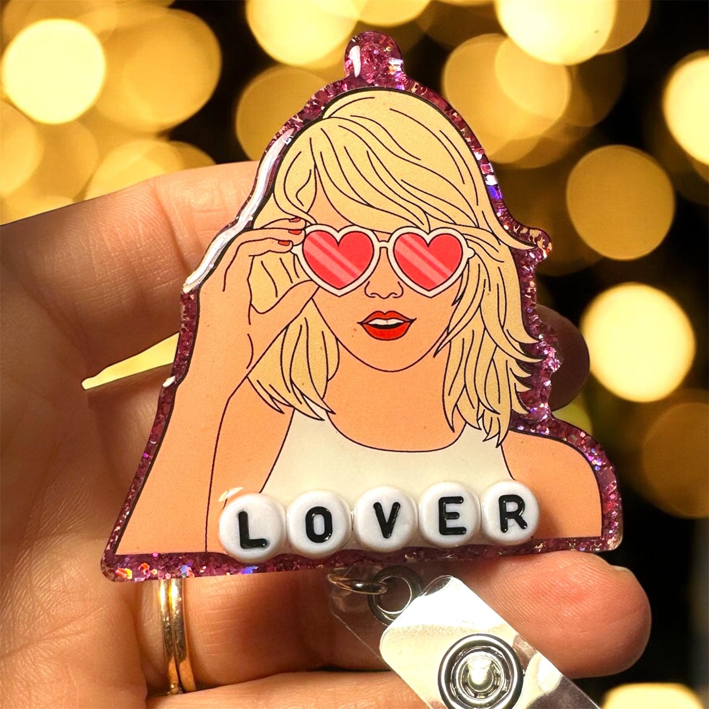 Taylor Swift inspired Badge Reel /Nurse/LPN/RN/Healthcare/ ID Holder / Alligator clip / retractable / 2” wide